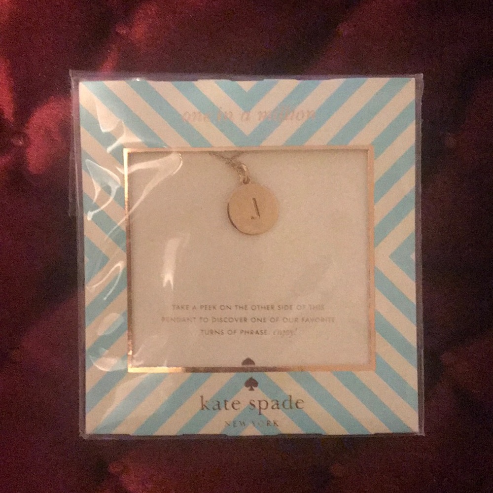 Brand new! Kate Spade Gold J initial necklace